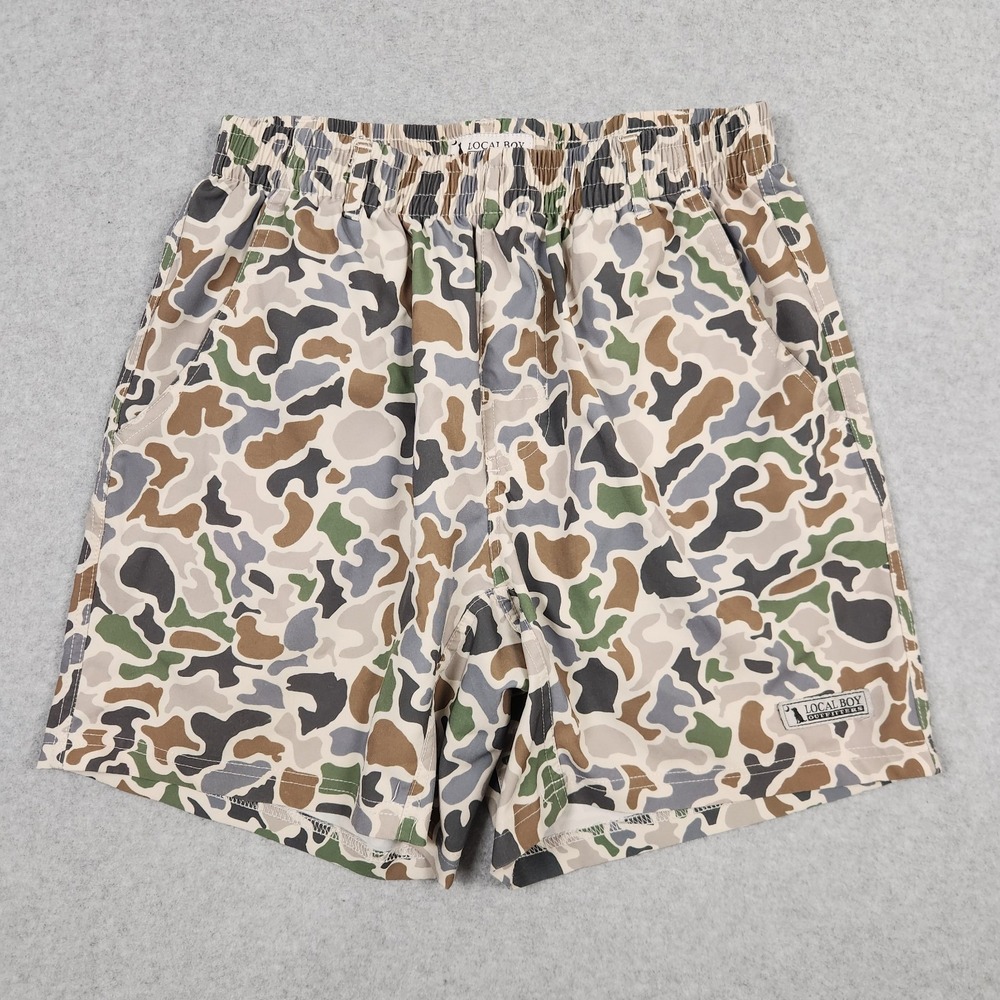 Local Boy Outfitters Shorts Mens Medium Camouflage Camo Duck Volley Stretch